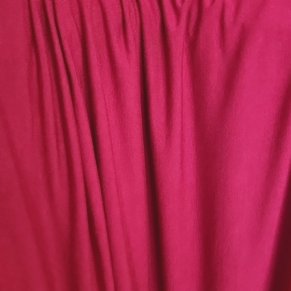 Chico's 3 Raspberry Red Round Neck Cut Out Sleeves Dressed Buttons Top XL B24 - Picture 3 of 11